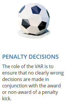 VAR guidelines on penalty decisions